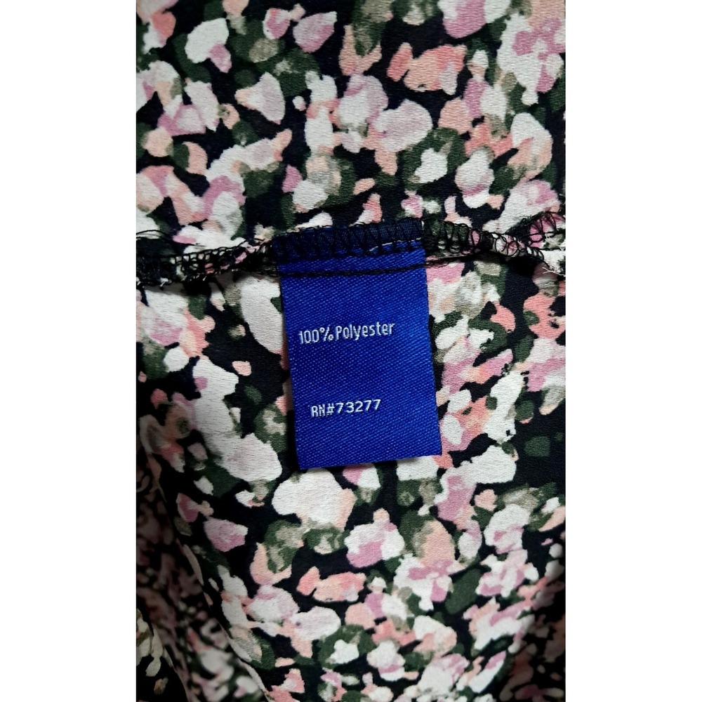 APT 9 Blouse, Multi Color Floral, Sleeveless, 2XL, 100% Poly, Approx. 29'' long - Picture 4 of 4